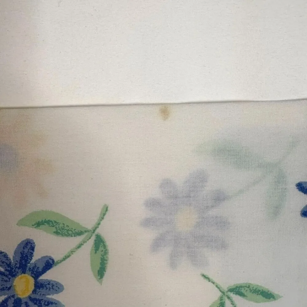 Vintage Springs Daisy Pillowcase Blue Yellow White Floral Cottagecore Standard